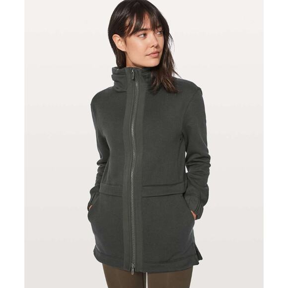 Lululemon Light As Warmth Sweatshirt Long Zipper Jacket Black Size 8 - Picture 1 of 10